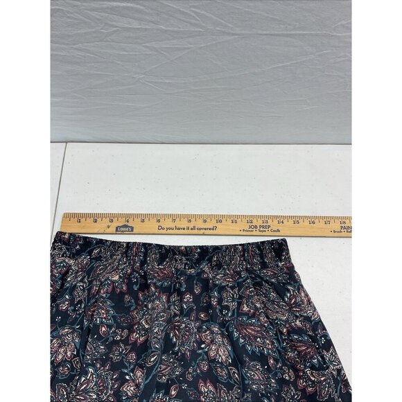 Garnet Hill Floral MIDI Skirt size S Flowy pockets Boho Career Modest‎ pull on - Picture 9 of 12